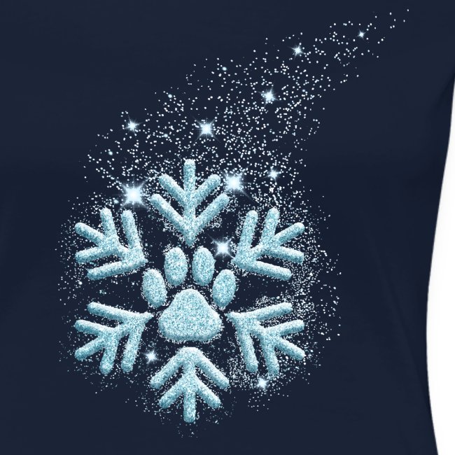 dog paw snowflake - Frauen Premium T-Shirt