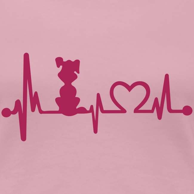 dog heart beat - Frauen Premium T-Shirt