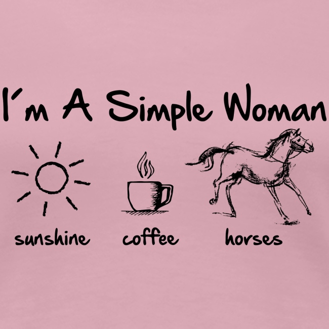 simple woman horse - Frauen Premium T-Shirt