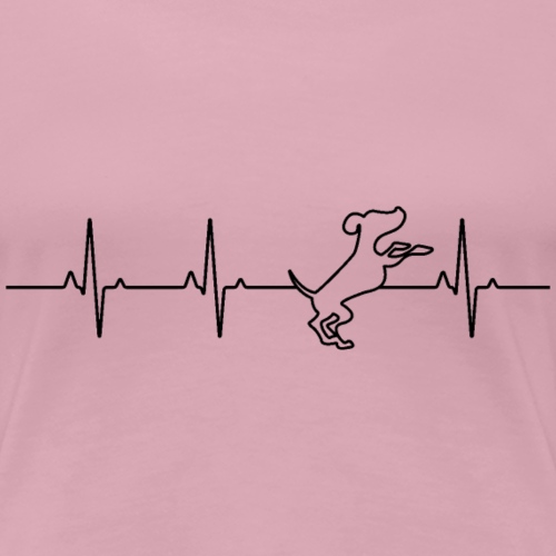 Hund Herzschlag dunkles Logo - Frauen Premium T-Shirt