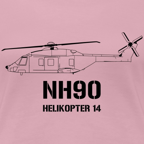 Helikopter 14 - NH 90 - Premium-T-shirt dam