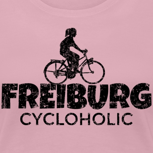 Freiburg Cycloholic (Vintage/Schwarz) Fahrrad - Frauen Premium T-Shirt