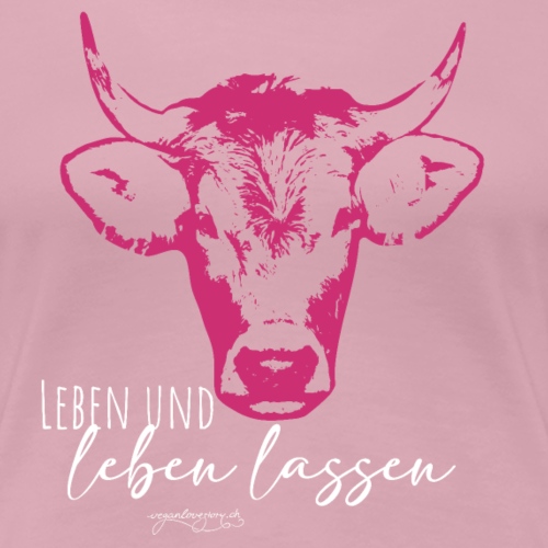 ARON lebenlassen pink-weiss - Frauen Premium T-Shirt