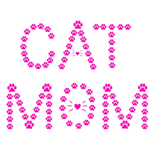 cat mom pink - Frauen Premium T-Shirt