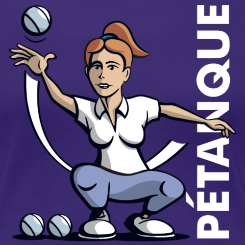 Pétanque Spielerin - starkes Design - Frauen Premium T-Shirt