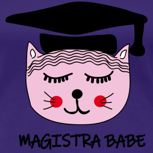 Akademikerin Katze MAGISTRA - Frauen Premium T-Shirt
