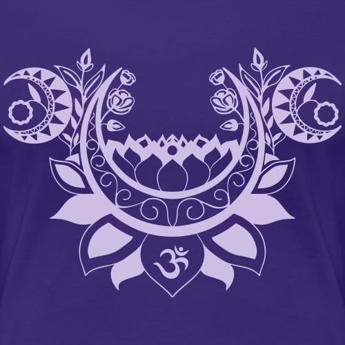 Moonlight Yoga Design Lotus Flower - Frauen Premium T-Shirt