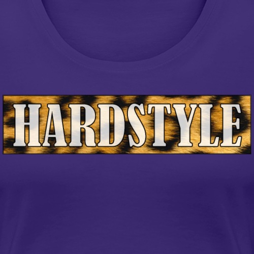 Leopard Hardstyle - white lettering - Vrouwen Premium T-shirt