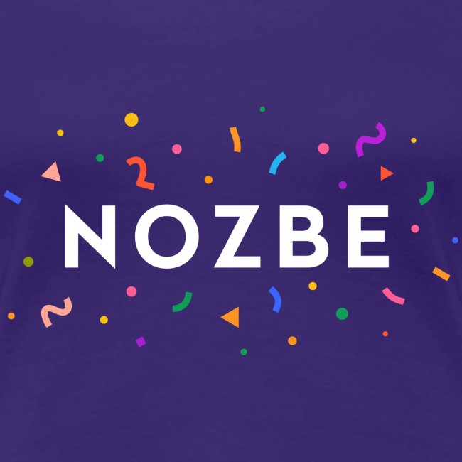 Logo Nozbe konfetti białe