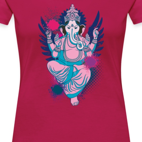 Ganesha dein Glücksgott macht den WEG frei - Frauen Premium T-Shirt
