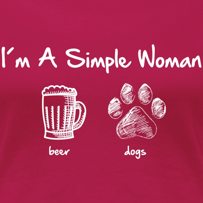 simple woman beer white - Frauen Premium T-Shirt
