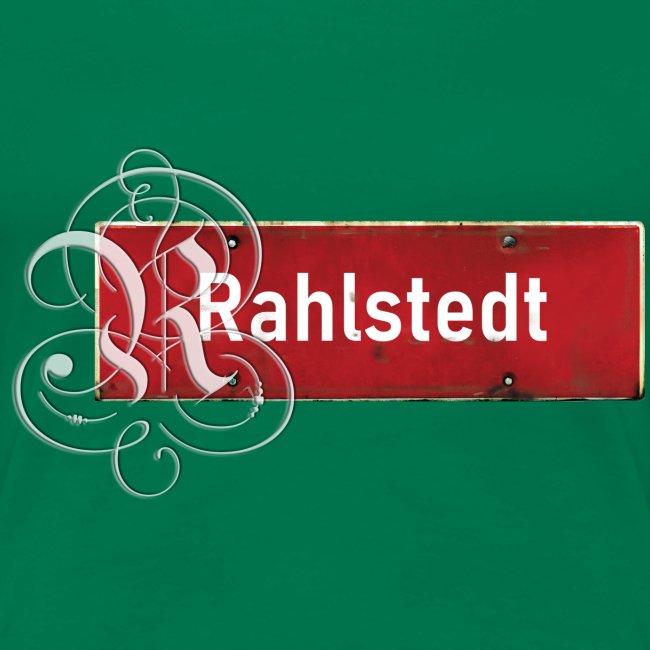(Hamburg-) Rahlstedt Ortsschild + pompöses Initial