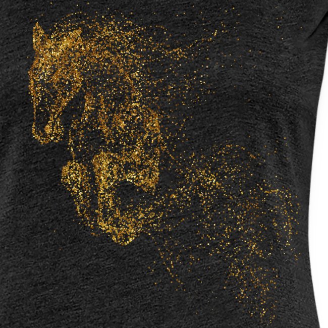 jumping horse gold - Frauen Premium T-Shirt