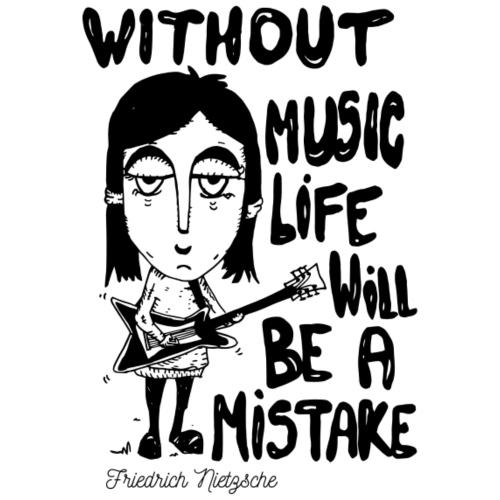 without music life will be a mistake - Women's Premium T-Shirt