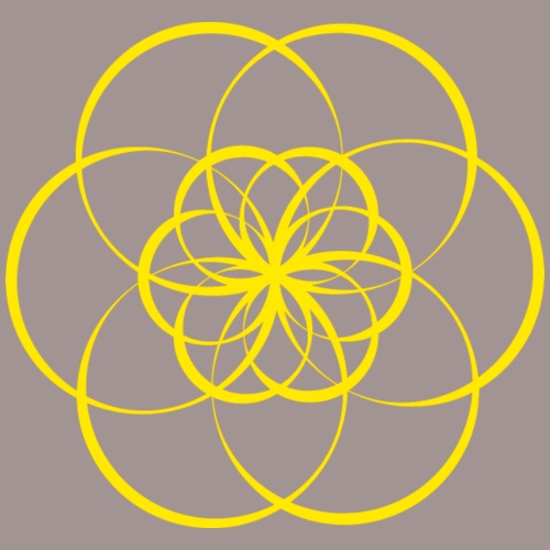 Fleur de vie jaune - Chakra plexus solaire - T-shirt Premium Femme