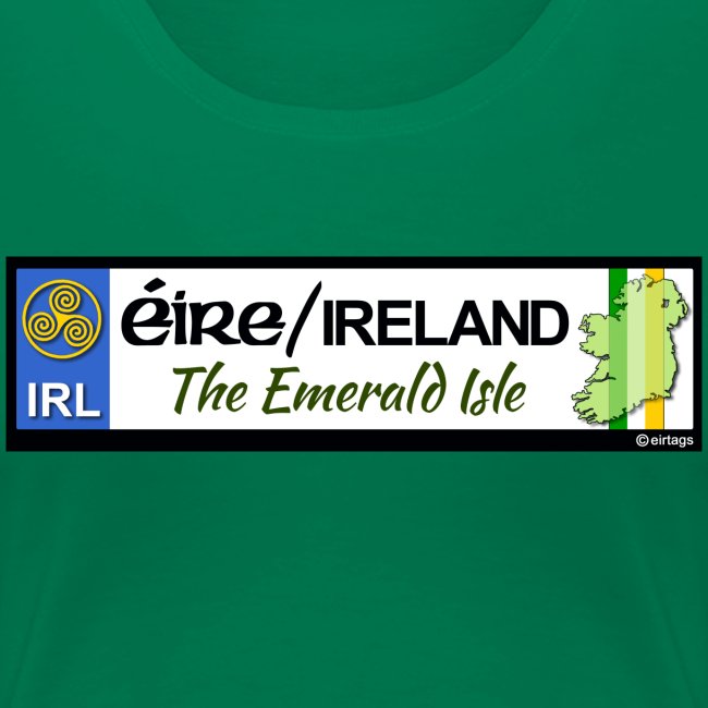 EIRE IRELAND IRL, The Emerald Isle, licence tag EU