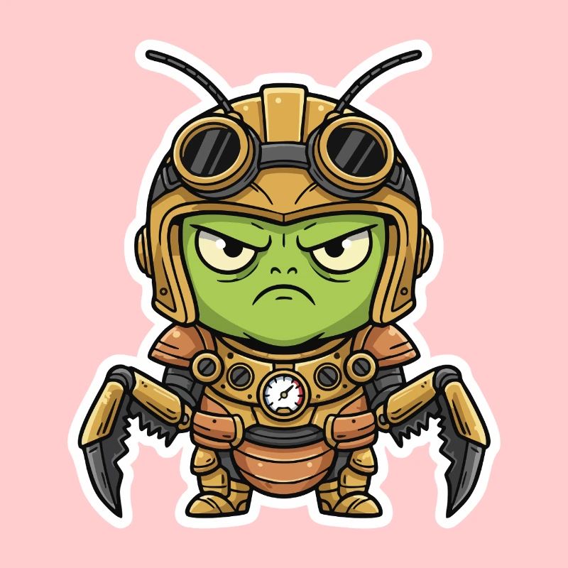 Locust Engineer Steampunk Armor Brass