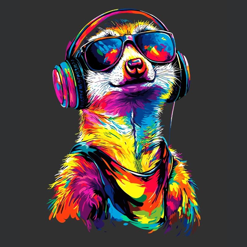 Erdmännchen Sonnenbrille Bunt Süßes Erdmännchen