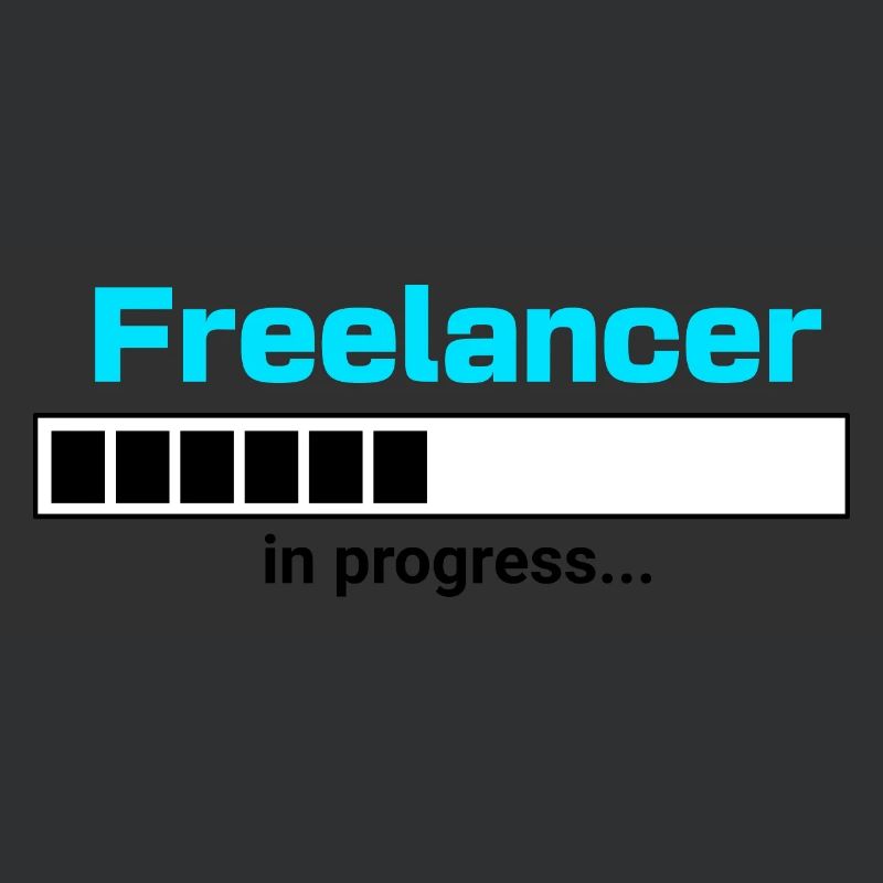 Freelancer in Progress – Selbstständigkeit Motiv