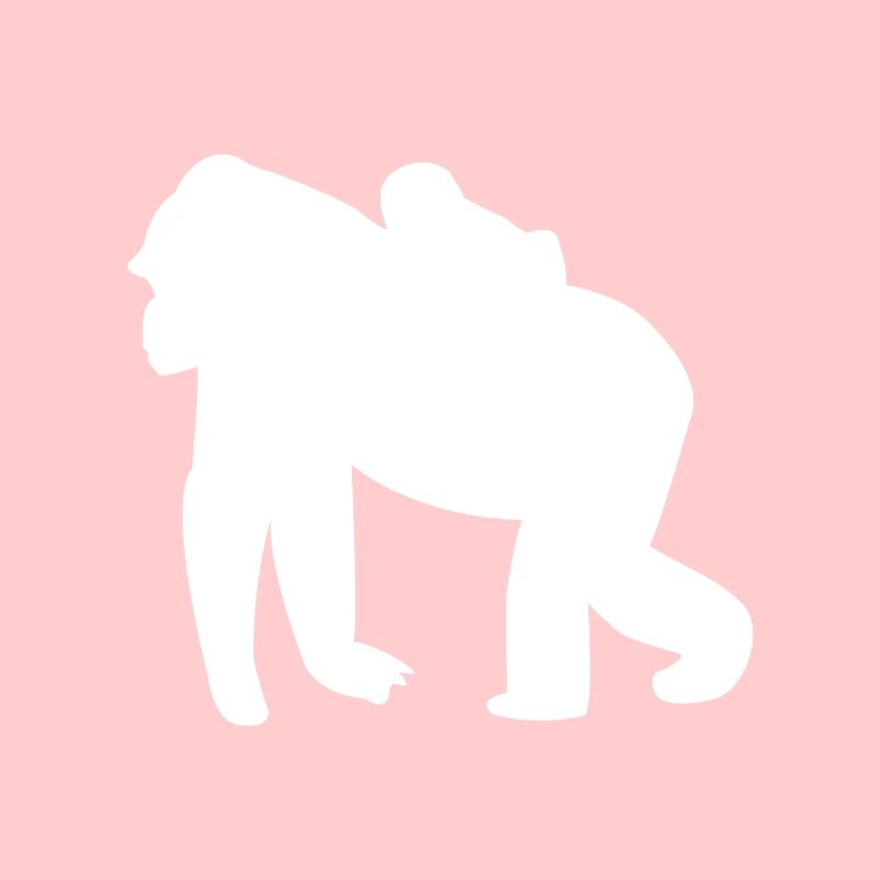 Gorilla maman avec son enfant