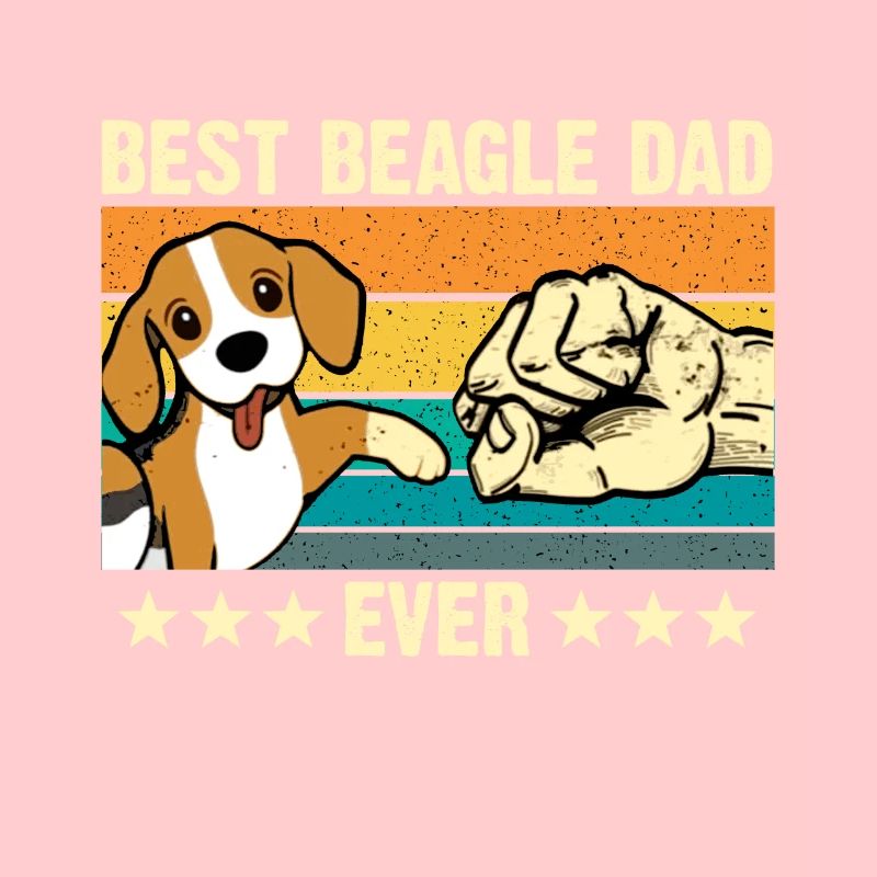 Bester Beagle Dad Beagle Hund Retro HundeVater