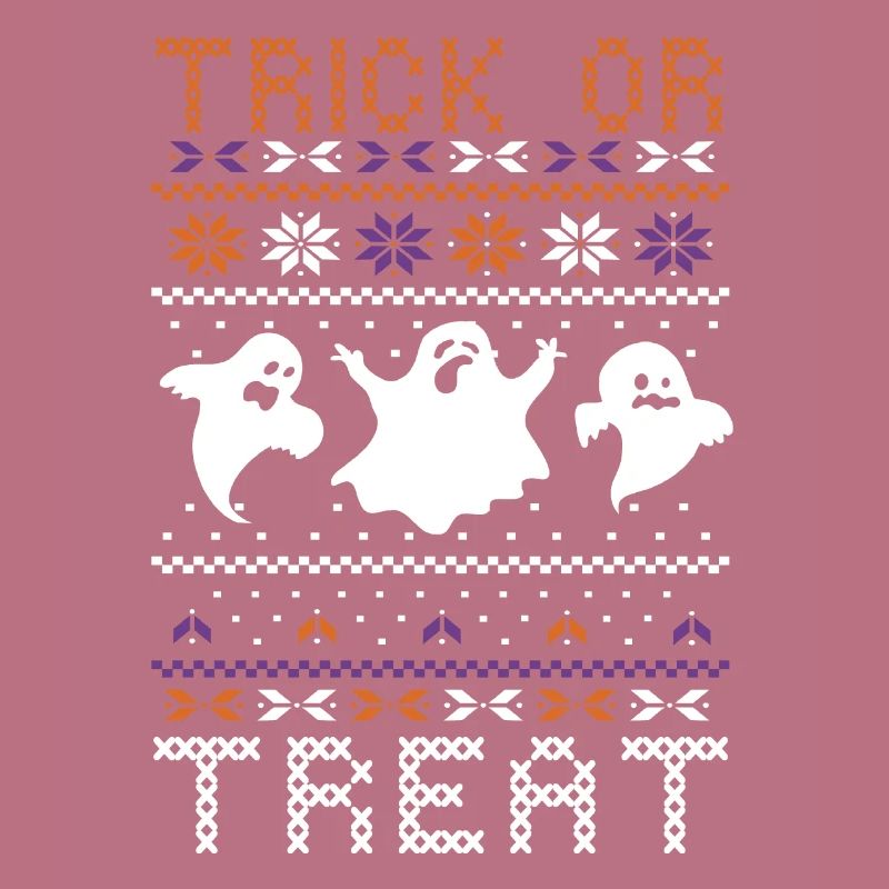Stitch Pattern Ghost Creatures Trick Halloween