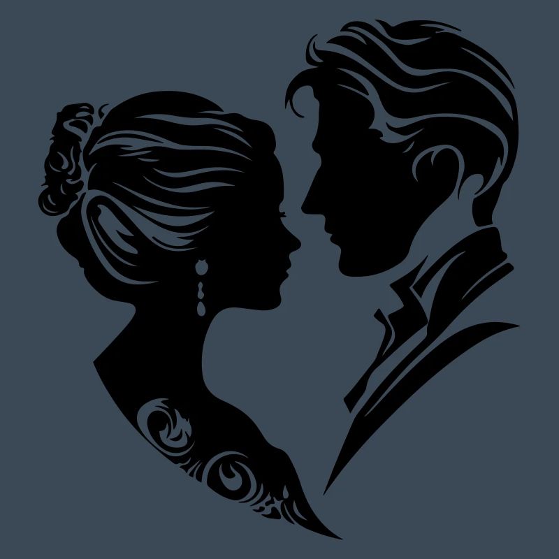 Ehepaar Hochzeit Silhouette