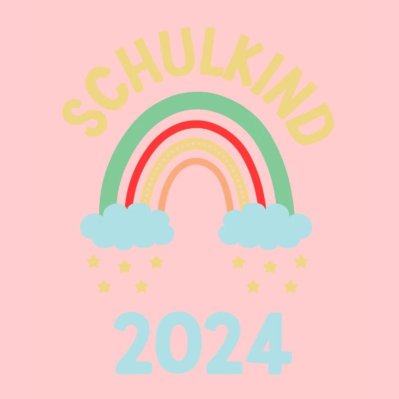 Schulanfang Regenbogen Erster Schultag 2024