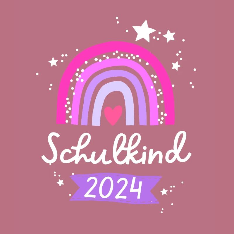 Schulkind 2024 Regenbogen 1. Klasse Einschulung