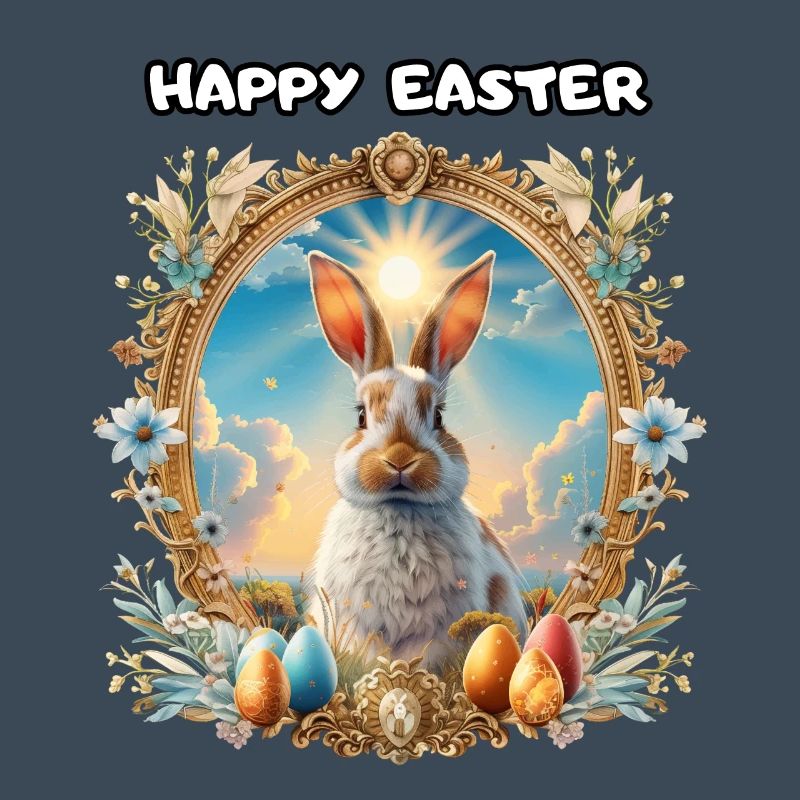 HAPPY EASTER, emblem, easter, easter bunny, beautiful,