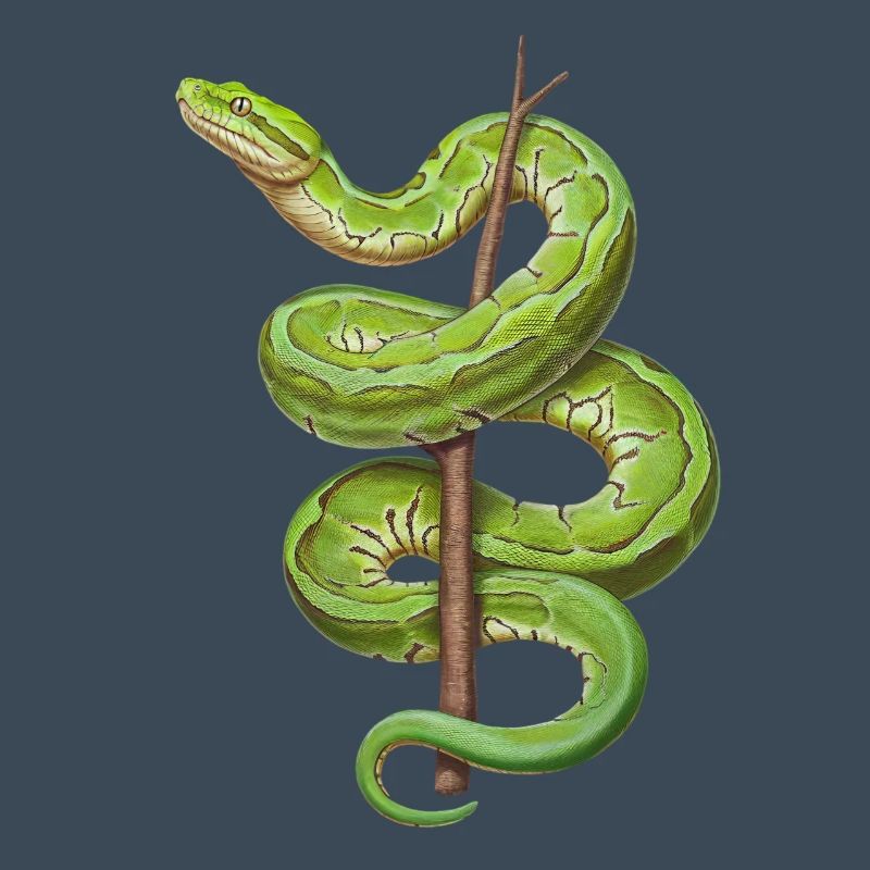 Green Tree Python Snakes Lover Terrarium