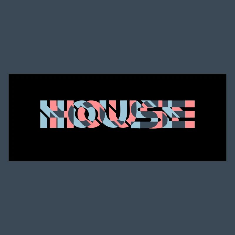 Logo de la maison à effets 3D