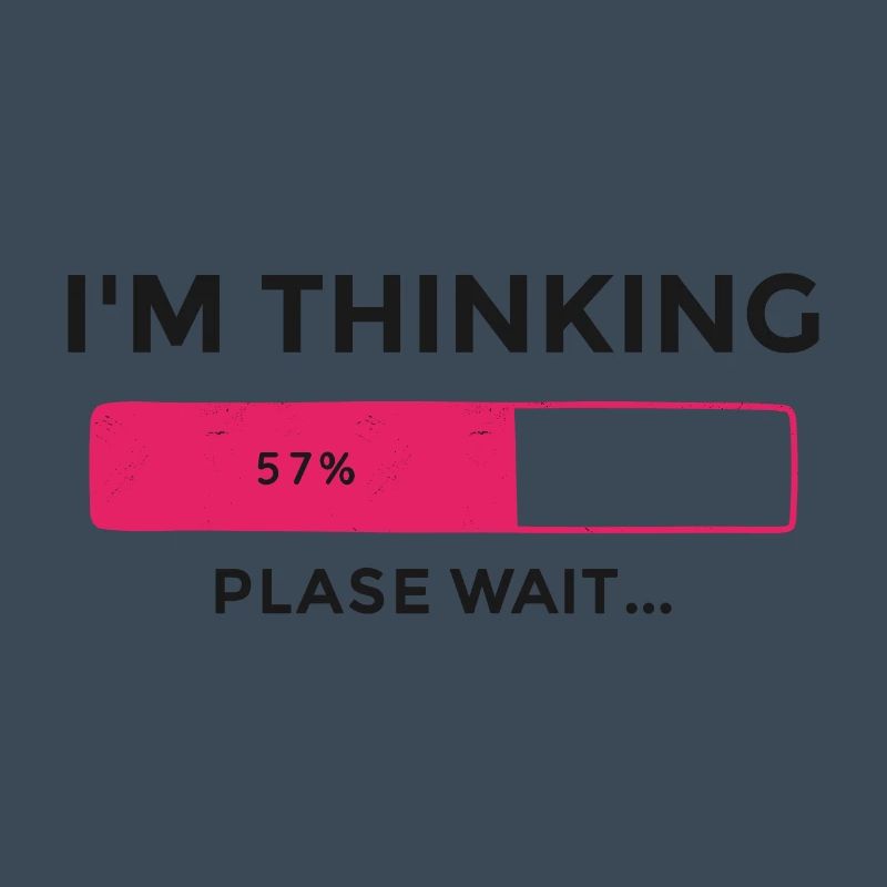 I'm thinking, please wait, Progress bar