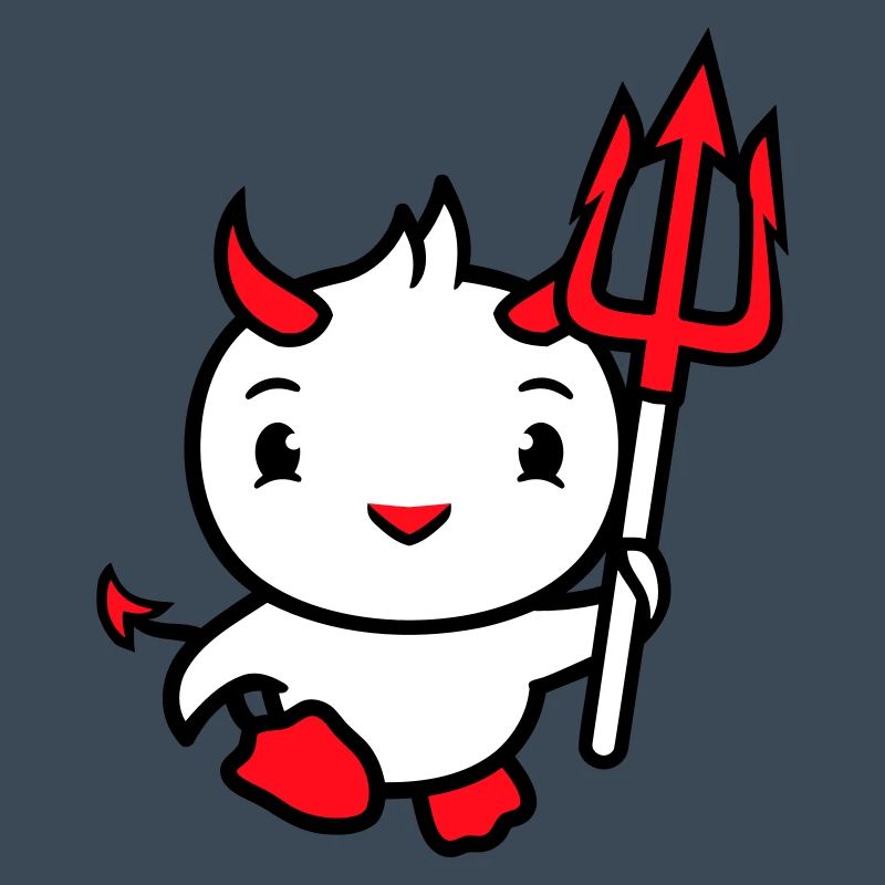 bird devil horns satan trident hell evil cool