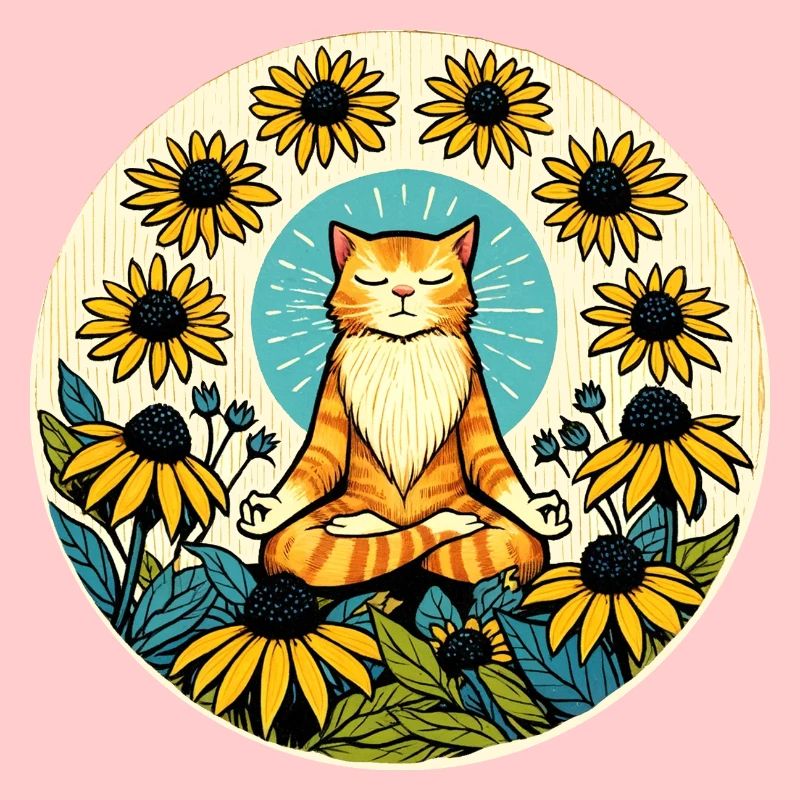 Zen Mode Kitty Cat