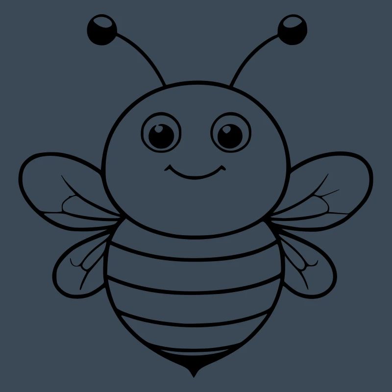 Chubby bee as vector illustration