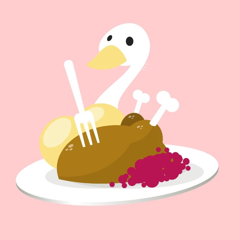 Christmas goose with goose