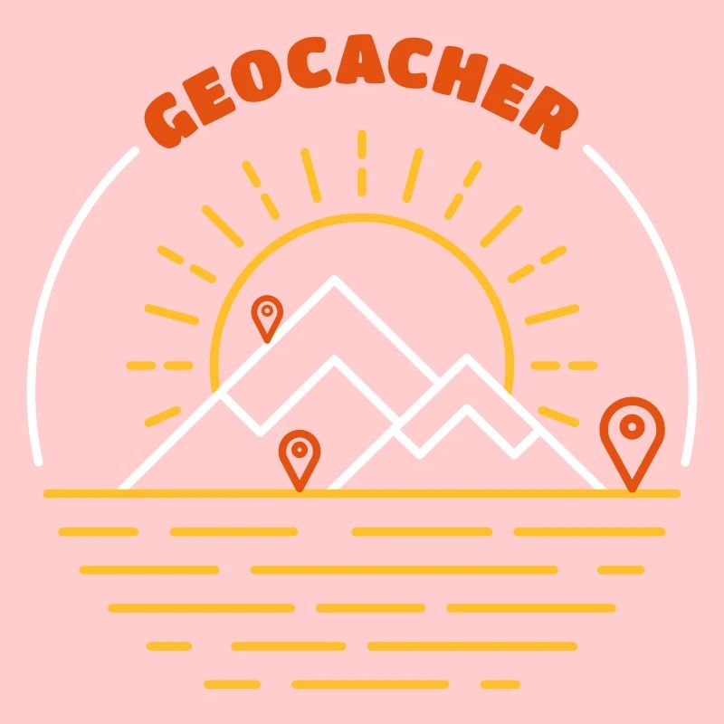 Geocacher Logo bunt - Geocaching Geschenk ich bin