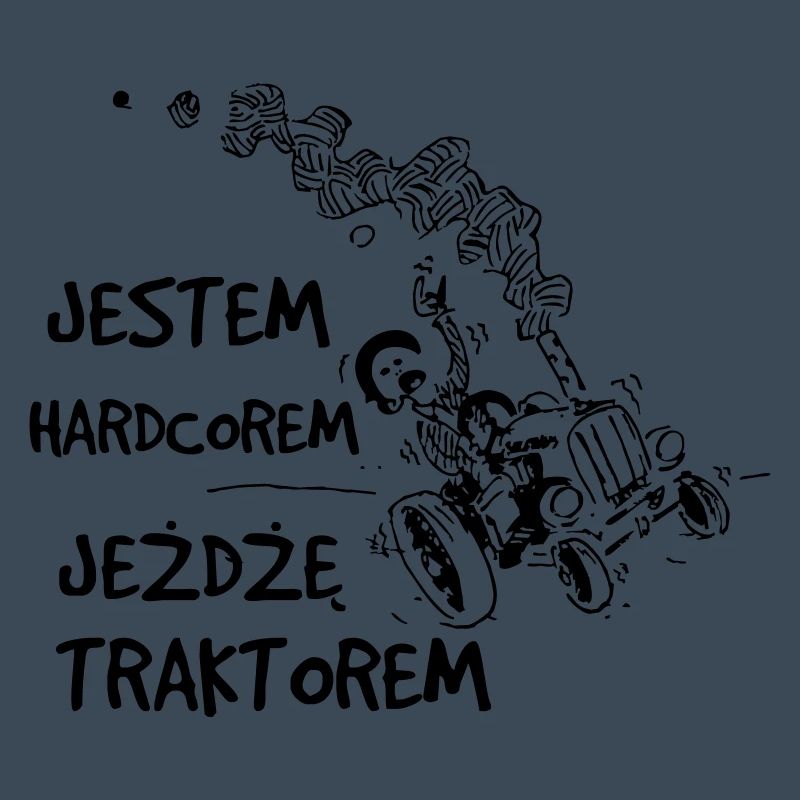 Ich bin ein Hardcorem, der einen Traktor fährt