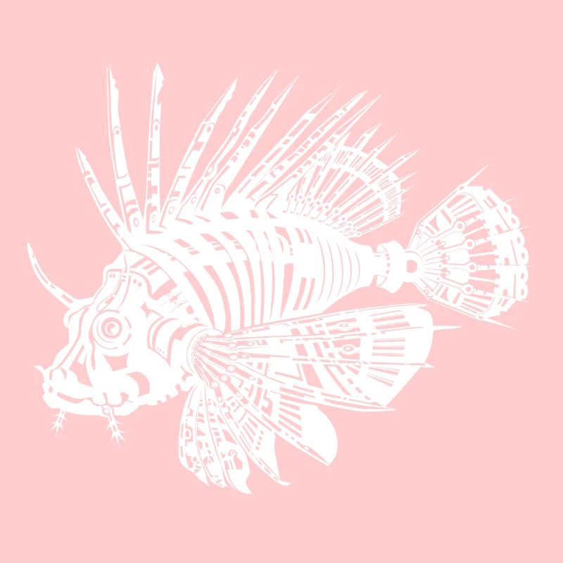 Poisson-lion blanc