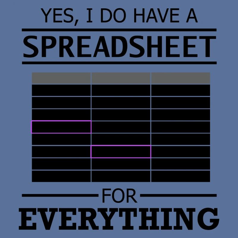 Spreadsheet Funny Statisticien Analyste de données