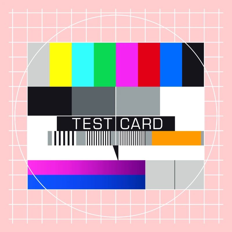 Test Image Television Screen Nostalgic Display