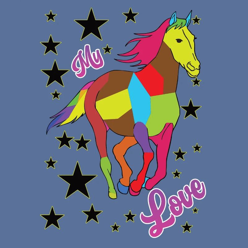 Regenbogen Pferd