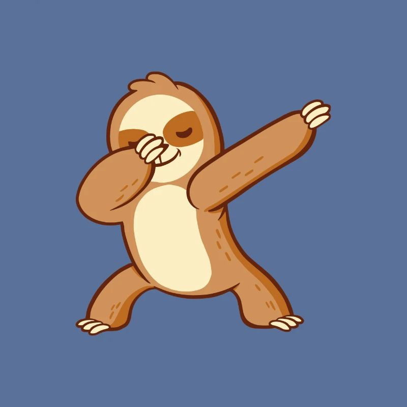 Dabbing Sloth Sloth Kawaii Dancing