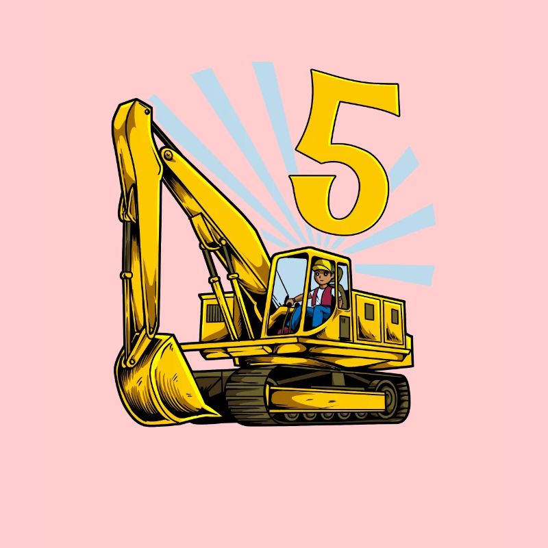 Ich bin 5 - Bagger Geburtstag 5 Jahre