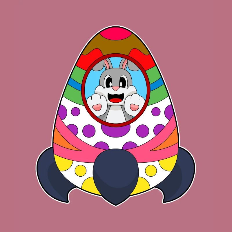 Fusée d’oeuf de Pâques lapin
