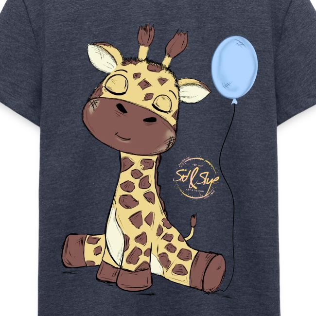 Süße Giraffe mit Luftballon