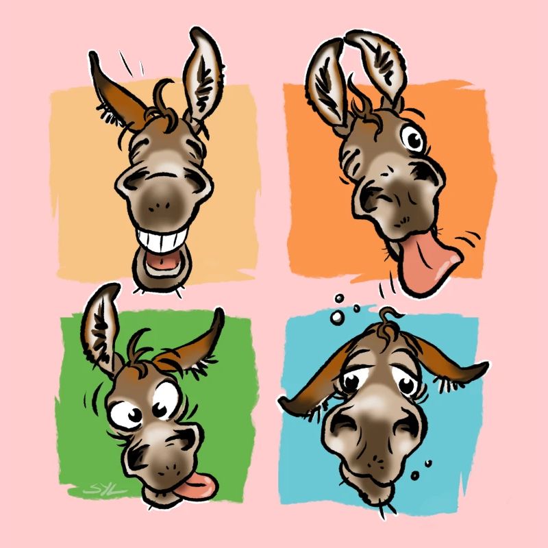 Donkey trombines (for dark textiles)