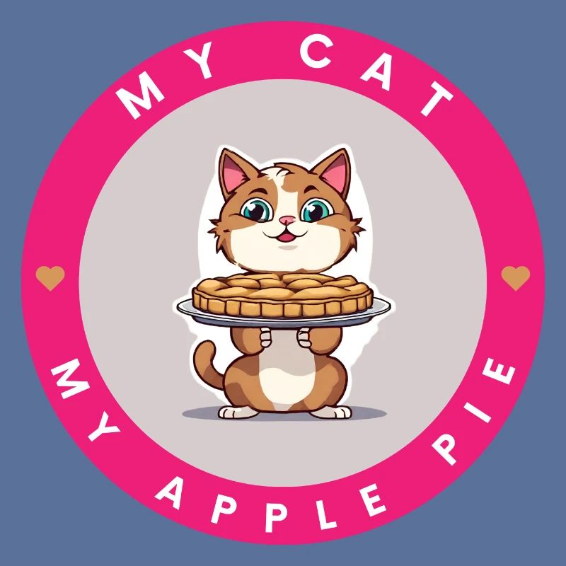 Apfelkuchen auf einer Schildpattkatze