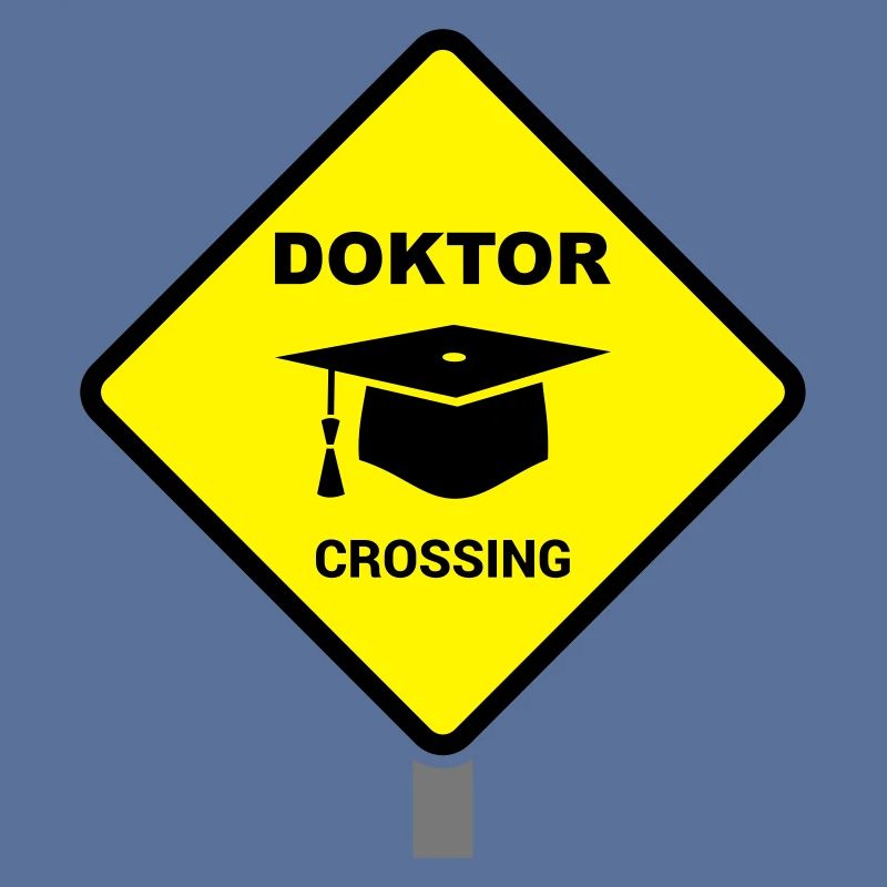 Doktor Schild mit Doktorhut Geschenk Doktorarbeit